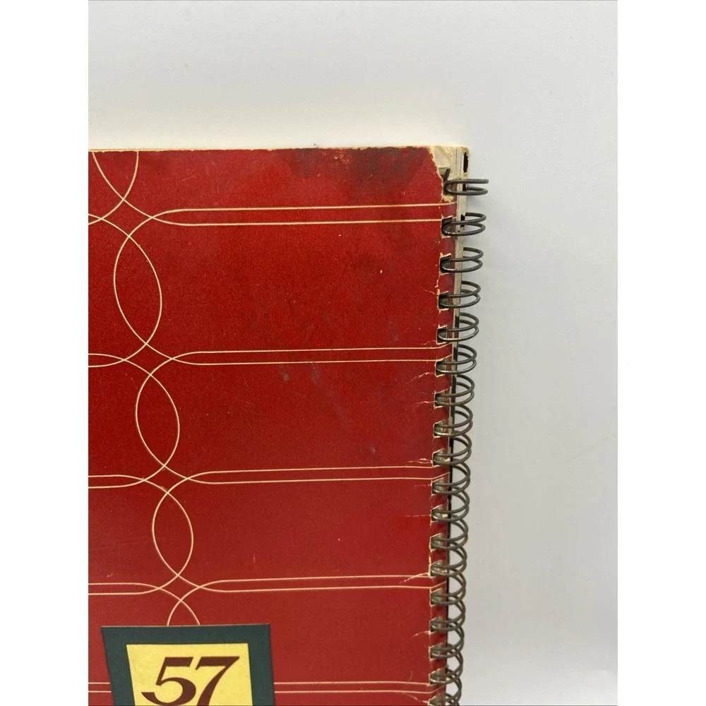 Vintage Heinz Recipe Book Spiral Bound 57 Advertising Cookbook Mid-Century Red